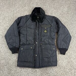 RefrigiWear Iron-Tuff Siberian Cold Weather Jacket Mens Medium Black Full Zip